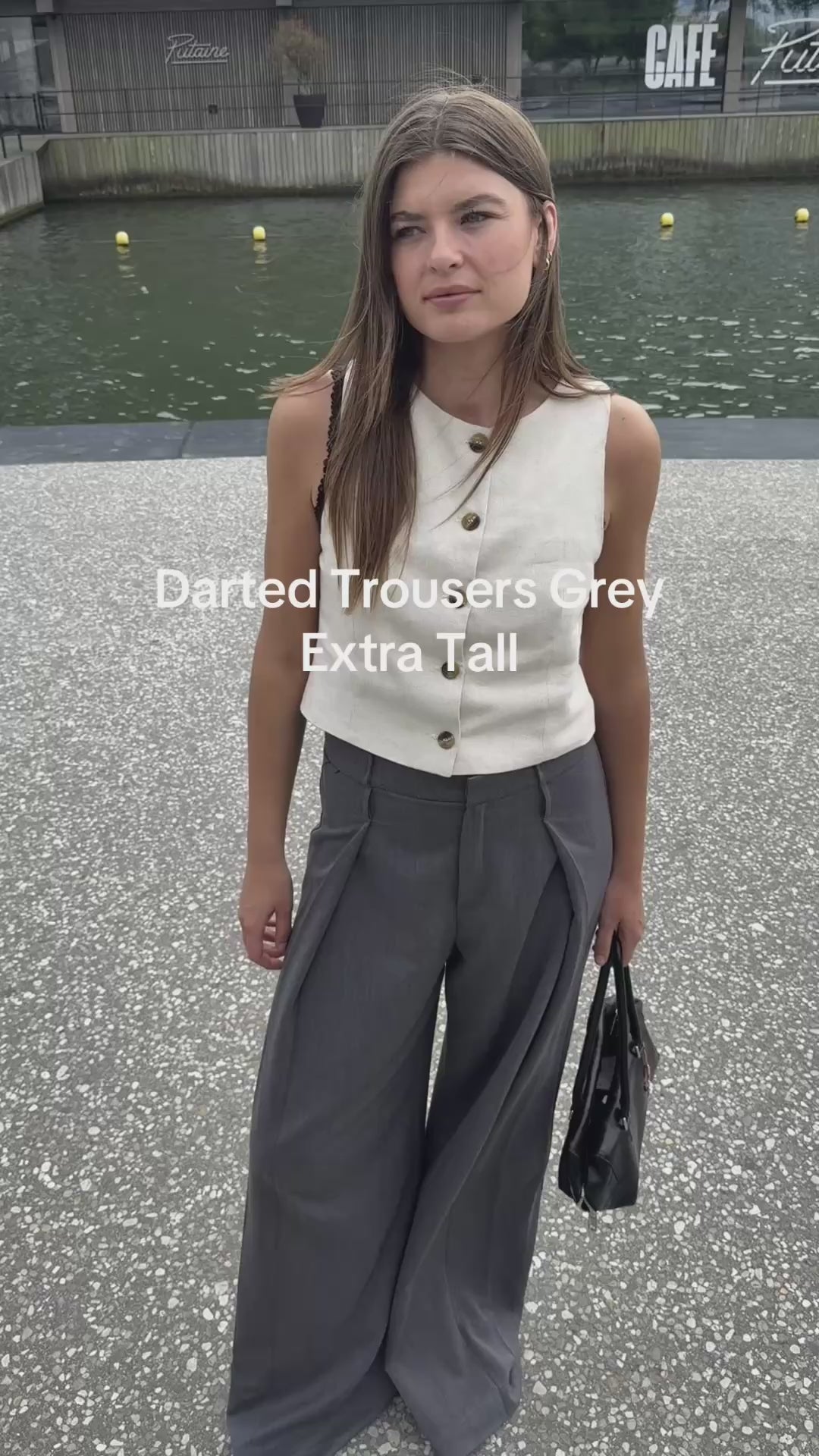 Darted Trousers Grey: Extra Tall